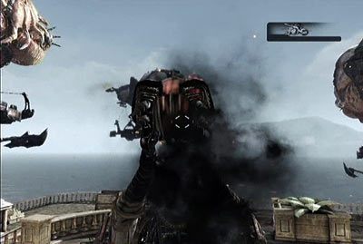 Następnie sam zasiądź za jej sterami i przy pomocy ognistych kul zniszcz wszystkie barki gazowe wroga, jakie pojawią się na niebie - III - Zniszczony raj | Akt 5 w Gears of War 3 - Gears of War 3 - poradnik do gry (opis przejścia, nieśmiertelniki, osiągnięcia)