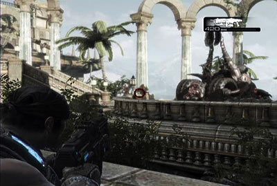 Po opuszczeniu hotelu ujrzysz kolejną bestię oblężniczą - III - Zniszczony raj | Akt 5 w Gears of War 3 - Gears of War 3 - poradnik do gry (opis przejścia, nieśmiertelniki, osiągnięcia)
