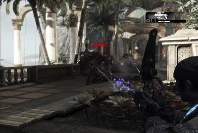 Po bitwie pozbieraj łuki od strażników i opuść budynek przez drzwi, z którego wyszli wrogowie - III - Zniszczony raj | Akt 5 w Gears of War 3 - Gears of War 3 - poradnik do gry (opis przejścia, nieśmiertelniki, osiągnięcia)