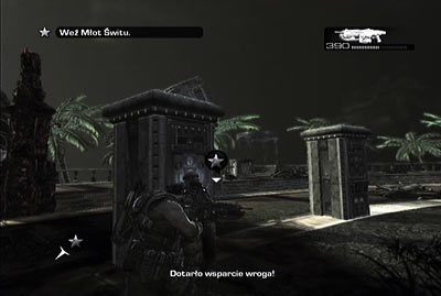 Kiedy wpakujesz w Burzę odpowiednią liczbę pocisków potwór runie na ziemię - VI - Dzień zapłaty | Akt 5 w Gears of War 3 - Gears of War 3 - poradnik do gry (opis przejścia, nieśmiertelniki, osiągnięcia)