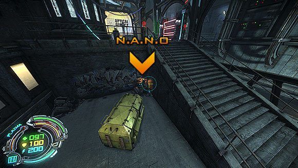 Zniszcz generator bariery znajdujący się na ścianie - Poziom I- Pierwszy Kontakt (2) | Opis przejścia | Hard Reset - Hard Reset - poradnik do gry