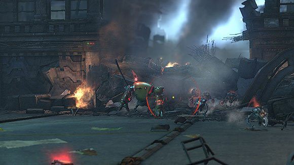 Po zniszczeniu wszystkich maszyn pozostaje Ci tylko zebrać wszystkie znajdujące się w okolicy N - Poziom I- Pierwszy Kontakt (2) | Opis przejścia | Hard Reset - Hard Reset - poradnik do gry