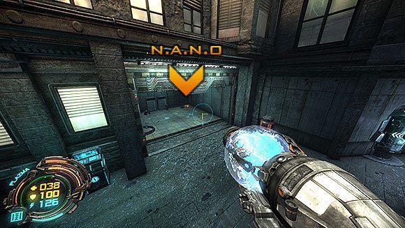 Kolejne znajdziesz w garażu, obok zaparkowanego pojazdu, tuż za terminalem - Poziom I- Pierwszy Kontakt (2) | Opis przejścia | Hard Reset - Hard Reset - poradnik do gry