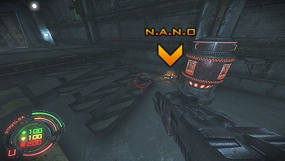 Odwróć się i skieruj się w prawo, zostaniesz zaatakowany przez kilka małych maszyn - Poziom II- Sektor 6 (1) | Opis przejścia | Hard Reset - Hard Reset - poradnik do gry