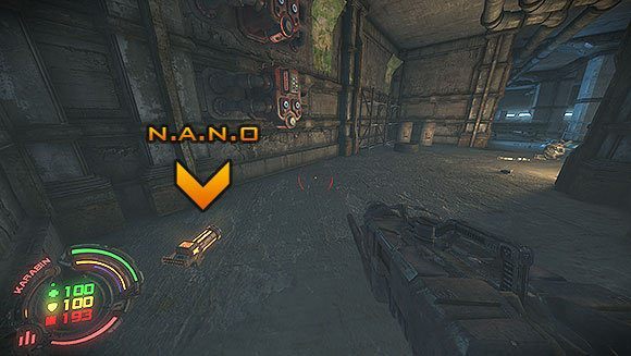 Otwórz bramę do pomieszczenia kontrolnego, tam znajdziesz kolejne N - Poziom II- Sektor 6 (1) | Opis przejścia | Hard Reset - Hard Reset - poradnik do gry