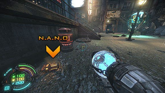 Kolejne znajduje się za rumowiskiem w rogu placu, po prawej stronie bariery energetycznej - Poziom II- Sektor 6 (1) | Opis przejścia | Hard Reset - Hard Reset - poradnik do gry