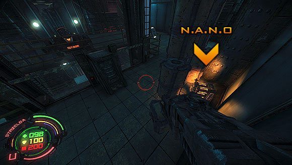 Wróć piętro niżej i przejdź przez drzwi prowadzące na pomost - Poziom II- Sektor 6 (2) | Opis przejścia | Hard Reset - Hard Reset - poradnik do gry