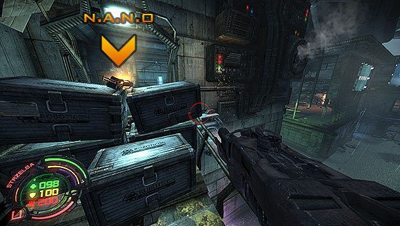 Tuż po przeskoczeniu przez skrzynie zaatakuje Cię goryl - Poziom II- Sektor 6 (2) | Opis przejścia | Hard Reset - Hard Reset - poradnik do gry