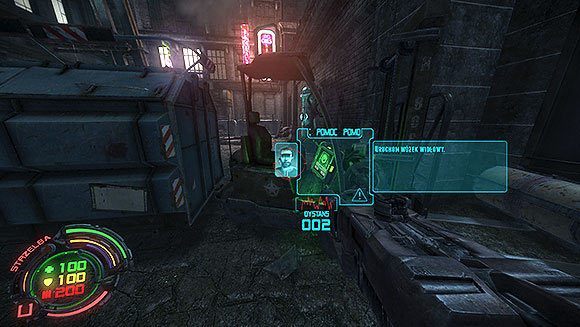 Po zejściu do kanałów trafisz na barierę powstałą z powodu uszkodzenia linii elektrycznej - Poziom III- Pościg (1) | Opis przejścia | Hard Reset - Hard Reset - poradnik do gry