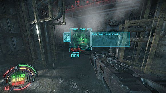 W korytarzu za wyłączoną już barierą zaatakuje Cię Goryl, co może być trudnością biorąc pod uwagę jak mało jest tutaj przestrzeni do unikania jego ataków - Poziom III- Pościg (1) | Opis przejścia | Hard Reset - Hard Reset - poradnik do gry