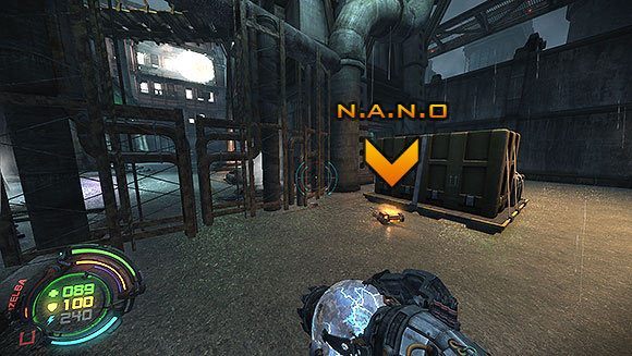 Następnie skieruj się na duży plac z wózkiem podnośnikowym na środku - Poziom IV- Targowisko (2) | Opis przejścia | Hard Reset - Hard Reset - poradnik do gry