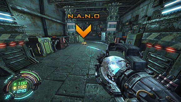 Przejdź teraz na drugą stronę mostu znajdującego się po prawej stronie rury - Poziom IV- Targowisko (2) | Opis przejścia | Hard Reset - Hard Reset - poradnik do gry