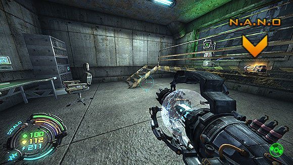 Kiedy już przejdziesz przez wyłączone bariery obok mostu i pokonasz maszyny, znajdziesz się w przejściu prowadzącym na plac poniżej - Poziom IV- Targowisko (2) | Opis przejścia | Hard Reset - Hard Reset - poradnik do gry