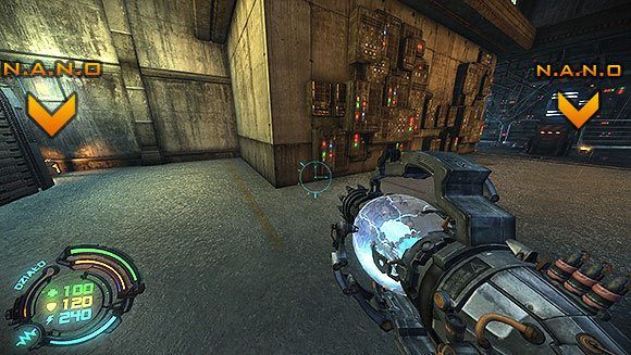 Gdy tylko podejdziesz do schodów, zostanie zainicjowana walka z ciężkim grenadierem oraz grupką pilarek - Poziom IV- Targowisko (2) | Opis przejścia | Hard Reset - Hard Reset - poradnik do gry