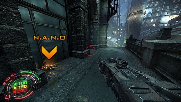 Zejdź schodami z powrotem na uliczkę - Poziom V- Atlas (1) | Opis przejścia | Hard Reset - Hard Reset - poradnik do gry