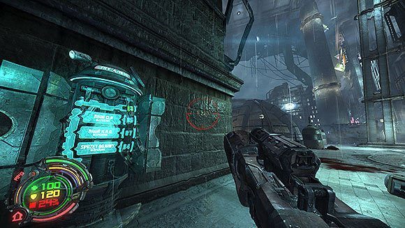 Jedyna droga prowadzi schodami w górę, a potem z powrotem w dół - Poziom V- Atlas (2) | Opis przejścia | Hard Reset - Hard Reset - poradnik do gry