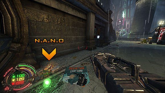 Za barierą znajduje się wyłom w ścianie - Poziom V- Atlas (2) | Opis przejścia | Hard Reset - Hard Reset - poradnik do gry