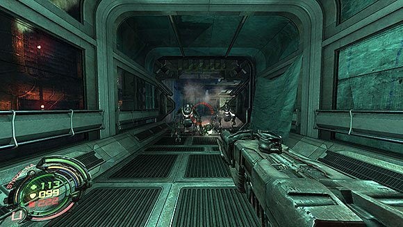 Od razu po wyjściu z przełączki znajdziesz małe N - Poziom VI- Podziemia (2) | Opis przejścia | Hard Reset - Hard Reset - poradnik do gry