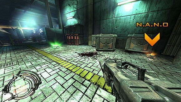 Czas zwolnić hamulce magnetyczne pociągu znajdującego się nad kanałem - Poziom VI- Podziemia (2) | Opis przejścia | Hard Reset - Hard Reset - poradnik do gry