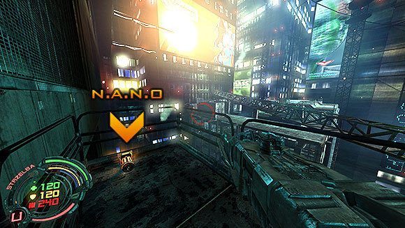 Jak tylko dotkniesz gruntu powinieneś zauważyć małe N - Poziom VI- Podziemia (3) | Opis przejścia | Hard Reset - Hard Reset - poradnik do gry