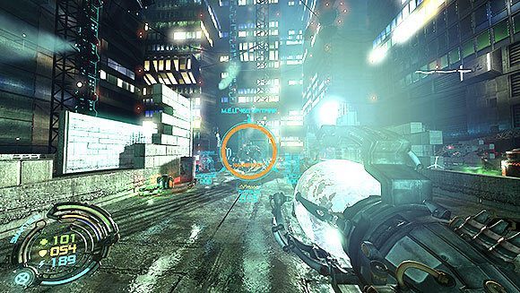 Stoczysz tam walkę z humanoidami, a zaraz obok siebie znajdziesz dwie paczki N - Poziom VI- Podziemia (3) | Opis przejścia | Hard Reset - Hard Reset - poradnik do gry