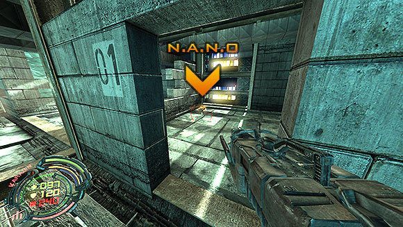 Wyjdź z niedokończonej konstrukcji po wąskim pomoście - Poziom VI- Podziemia (3) | Opis przejścia | Hard Reset - Hard Reset - poradnik do gry