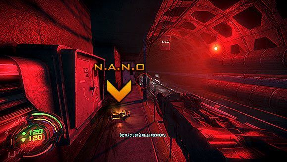 Znajduje się tam sekret z dużą paczką N - Poziom VII- Szpital (1) | Opis przejścia | Hard Reset - Hard Reset - poradnik do gry