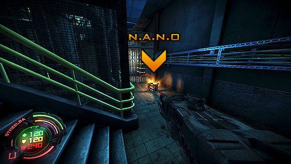 Wejdź teraz na szczyt schodów by zebrać kolejną paczkę - Poziom VII- Szpital (1) | Opis przejścia | Hard Reset - Hard Reset - poradnik do gry