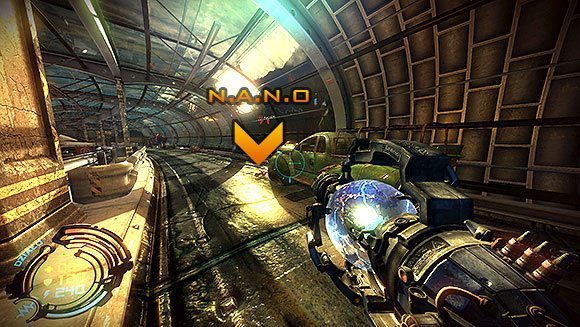 Idąc tunelem dotrzesz do wózka podnośnikowego, który pozwoli Ci się przedostać przez wrak autobusu na drugą stronę barykady - Poziom VII- Szpital (1) | Opis przejścia | Hard Reset - Hard Reset - poradnik do gry