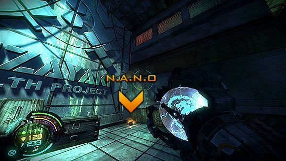 Teraz skieruj się w stronę drzwi na lewo od szyldu - Poziom VII- Szpital (2) | Opis przejścia | Hard Reset - Hard Reset - poradnik do gry