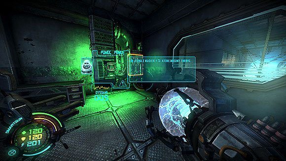 Kiedy ściągniesz dane z drugiej matrycy, maszyny zrobią wyłom w ścianie i wedrą się do środka - Poziom VII- Szpital (2) | Opis przejścia | Hard Reset - Hard Reset - poradnik do gry