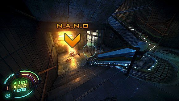 Teraz idź schodami do góry, aż wyjdziesz na korytarz szpitala - Poziom VII- Szpital (2) | Opis przejścia | Hard Reset - Hard Reset - poradnik do gry