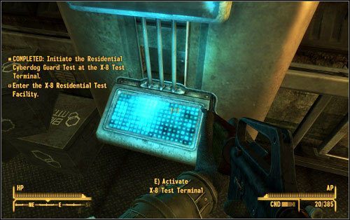 Przejdź z powrotem do centralnej części X-8 Research Center, meldując się przy znanym Ci już terminalu (M4a:1) - X-8- High School Horror! - Zadania główne - Fallout: New Vegas - Old World Blues - poradnik do gry