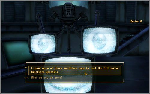 Od dr O da się także wyciągnąć nieco dodatkowych kapsli - Whats in a Name? - Zadania poboczne - Fallout: New Vegas - Old World Blues - poradnik do gry
