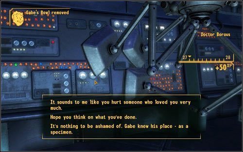 Niezależnie na jaki wariant się zdecydujesz, z rozmowy z doktorem będziesz mógł jeszcze wynieść trochę doświadczenia - [Speech 45] - A Brains Best Friend - Zadania poboczne - Fallout: New Vegas - Old World Blues - poradnik do gry