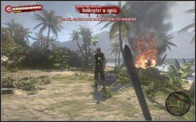 Sinamoi przekaże Ci, iż z radia dowiedział się o katastrofie śmigłowca gdzieś nieopodal - Helikopter w ogniu; Wagon rozpaczy | Akt 1 - rozdział 4 Dead Island - Dead Island - poradnik do gry