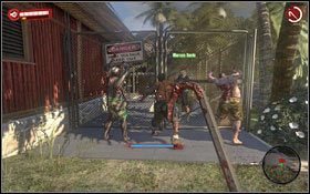 Darvin znajduje się w dolnej części latarni, stoi tuż przy zamkniętych drzwiach prowadzących do magazynu #1 - Promyk nadziei | Akt 1 - zadania poboczne i wydarzenia w Dead Island - Dead Island - poradnik do gry