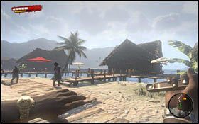 Richard schował się w niewielkim składziku w okolicy Diamentowych Domków (1) #1 - Dwa serca; Dom pełen niespodzianek | Akt 1 - zadania poboczne i wydarzenia - Dead Island - poradnik do gry