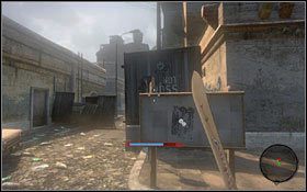 Kieruj się dalej na zachód, możesz przejść między budynkiem, a ścianą aby nie musieć walczyć z nieumarłymi na ulicy - Ostatnia szansa na ścianie | Akt 2 - zadania poboczne i wydarzenia w Dead Island - Dead Island - poradnik do gry