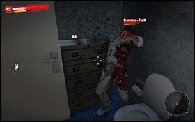 Kiedy już uporasz się z terenem przed domem nadejdzie pora na łatwiejsza część zadania - wewnątrz domu znajdziesz dwóch szwendaczy #1, których musisz zabić - Gnijące mięso; Utrata danych | Akt 3 - zadania poboczne i wydarzenia - Dead Island - poradnik do gry