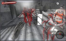 W kolejnym pomieszczeniu (3) czyha już tylko jeden, ostatni policjant - Zamknięta zbrojownia; Bolesne szaleństwo | Akt 4 - zadania poboczne - Dead Island - poradnik do gry