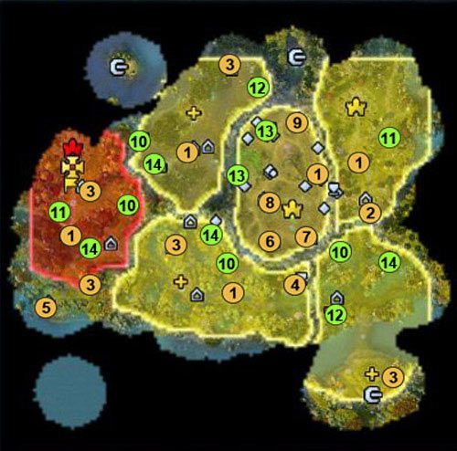 1 - sztandar wojenny (zwiększa przywództwo i przeznaczenie bohatera o 5 w następnej bitwie, dodatkowo otrzymuje on 5 punktów ruchu - 2 misja - mapy | Kampania - prolog | Might & Magic Heroes VI - Might & Magic: Heroes VI - poradnik do gry