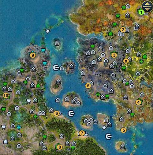 1 - lokacja startowa - 3 misja - mapy | Kampania Nekropolii w Might & Magic Heroes VI - Might & Magic: Heroes VI - poradnik do gry