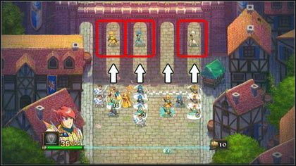 W starciu z łucznikami musisz zabić trzech przeciwników chowających się za kamiennymi słupami [1] - Holy Griffin Empire (2) - Opis przejścia - Might & Magic: Clash of Heroes - PC - poradnik do gry