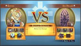 Gdy go pokonasz, zaatakuje cię Arcymag Fayed (LVL 7) [1], a po nim Sir Kennerth Drake (LVL 8) [2] - Holy Griffin Empire (2) - Opis przejścia - Might & Magic: Clash of Heroes - PC - poradnik do gry