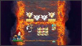 Zdobyte w ten sposób ruchy wykorzystaj na przesunięcie czerwonych Rogatych Demonów pod czerwonego Sukkuba [1], a następnie stwórz Atakująca Formację z szarego Sukkuba [2] - Sheogh (1) - Opis przejścia - Might & Magic: Clash of Heroes - PC - poradnik do gry