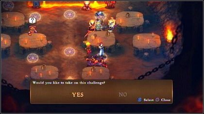 Demon Dirge (LVL 6) siedzi wewnątrz karczmy, w otoczeniu dwóch Sukkubów [M4 - Sheogh - Zadania poboczne - Might & Magic: Clash of Heroes - PC - poradnik do gry