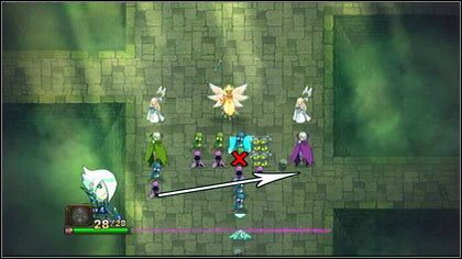 Usuń zielonego Zombie stojącego obok kościanego Muru, a następnie przesuń fioletowego Pomroczniaka z lewej krawędzi pola bitwy na prawą - Heresh - Bitwy-zagadki - Might & Magic: Clash of Heroes - PC - poradnik do gry