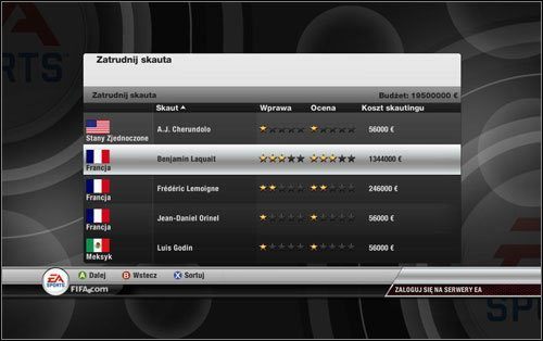 Dalsze posunięcia zależą już tylko od naszej strategii i możliwości budżetowych - Skauting | Tryb kariery w FIFA 12 - FIFA 12 - poradnik do gry