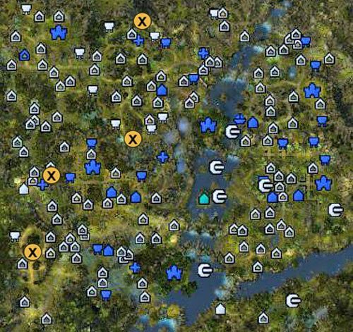 Oto, jak zostały rozmieszczone fragmenty dysku. - 3 misja - Nie drażnij człowieka w rozpaczy | Kampania Przystani w Heroes VI - Might & Magic: Heroes VI - poradnik do gry